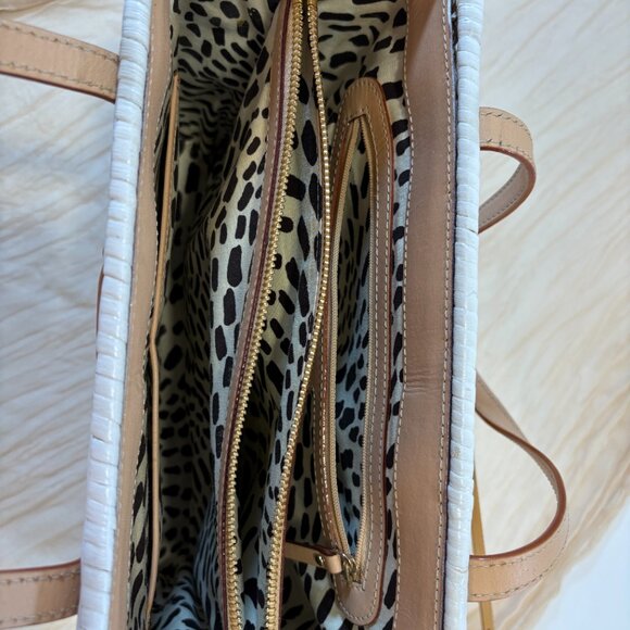 Kate Spade LIMITED EDITION Vintage White Straw Handbags $250 MSRP - Picture 7 of 13